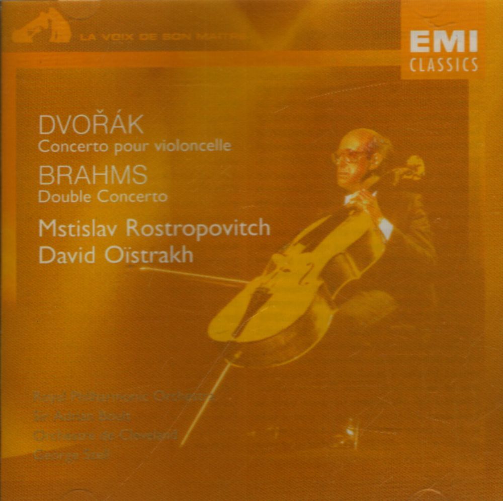 Mstislav Rostropovitsch - David oistrakh - Sir adrian boult, george szell - Dvoák concerto pour violoncello - Brahms double concerto - Dvorak, Mstislav Rostropovitsch - CD