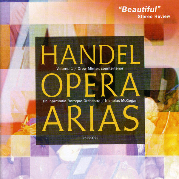 Georg Friedrich Händel - Nicholas mcgegan, philharmonia baroque orchestra, drew minter - Opera arias volume 1 - Arias for senesino - Georg Friedrich Händel - CD