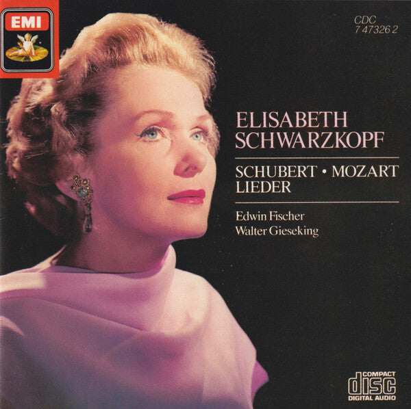 Elisabeth Schwarzkopf, Schubert, Mozart, Edwin Fischer, Walter Gieseking - Schubert Mozart lieder - Mozart, Schubert, Elisabeth Schwarzkopf, Walter Gieseking, Edwin Fischer - CD