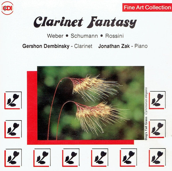 Weber Schumann Rossini, Gershon Dembinsky, Jonathan Zak - Clarinet fantasy - Schumann, rossini, Weber, Gershon Dembinsky, Jonathan Zak - CD