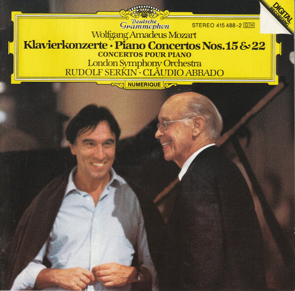 Wolfgang Amadeus Mozart - London Symphony Orchestra ? Rudolf Serkin ? Claudio Abbado - Klavierkonzerte = Piano Concertos Nos. 15 & 22 = Concertos Pour Piano - London Symphony Orchestra, Wolfgang Amadeus Mozart, Claudio Abbado, Rudolf Serkin - CD