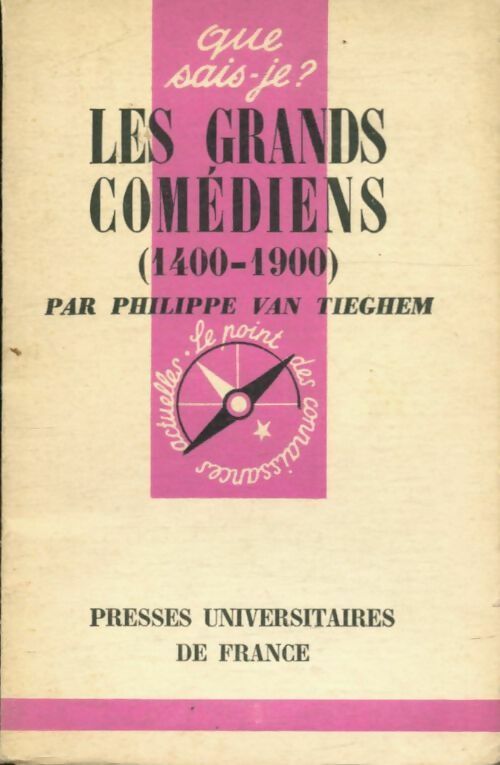 Livrenpoche : Les grands comédiens (1400-1900) - Philippe Van Thieghem - Livre