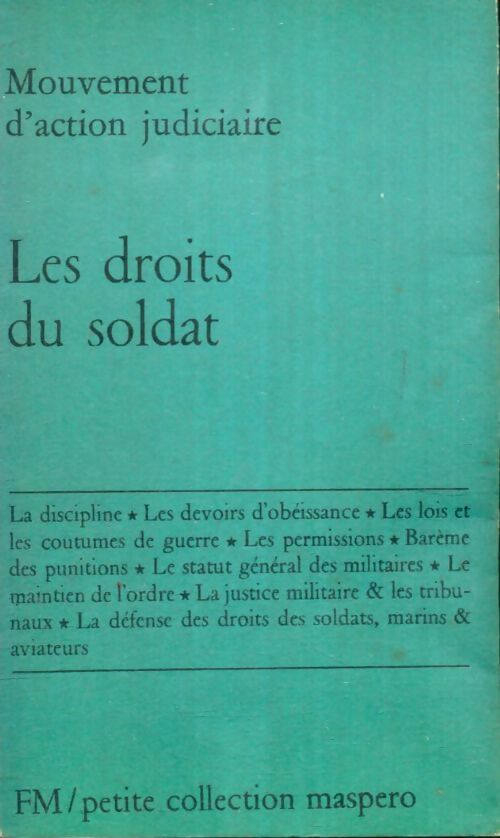 Livrenpoche : Les droits du soldat - Collectif - Livre