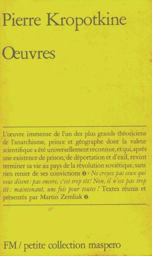 Livrenpoche : Oeuvres - Pierre Kroportkine - Livre