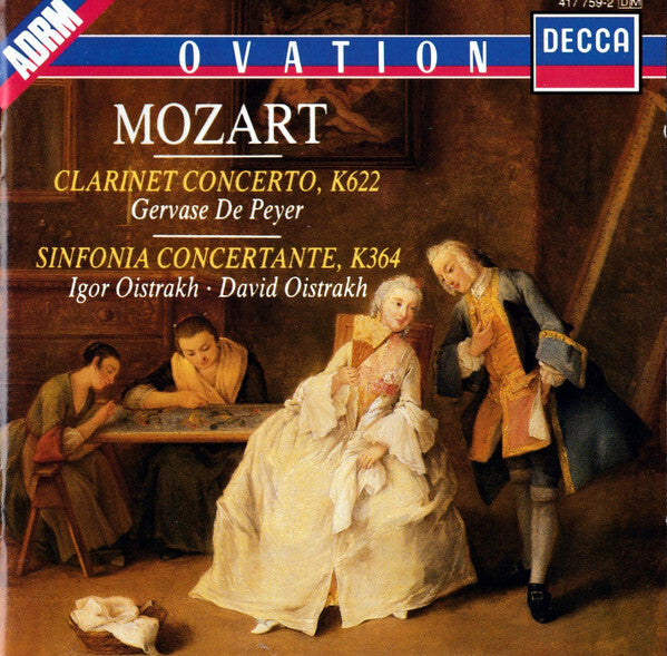 Mozart - Concerto pour clarinette / Sinfonia Concertante - Mozart, David Oistrakh, Gervase de Peyer, Igor Oistrakh - CD