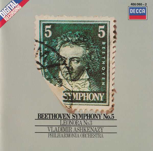 Beethoven: Symphony No.5, Overture 'Leonora' No.3 - Beethoven, Philharmonia Orchestra, Vladimir Ashkenazy - CD