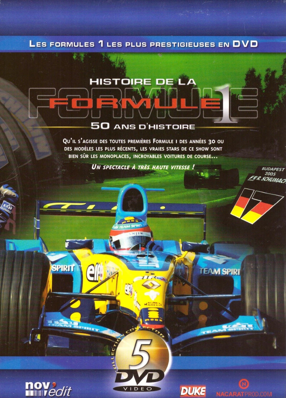 Coffret 5 DVD : Histoire de la Formule 1 : 50 ans d'histoire - Inconnu - DVD
