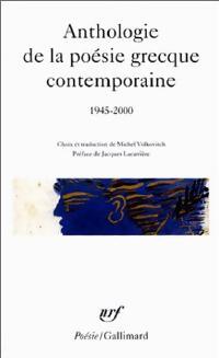 Anthologie de la poésie grecque contemporaine - Collectif - Livre