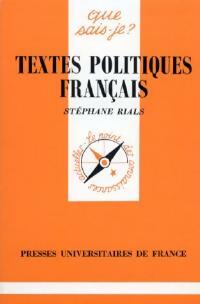 Livrenpoche : Textes politiques français - Stéphane Rials - Livre