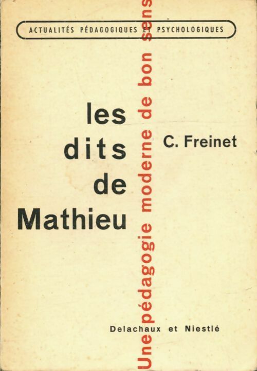 Livrenpoche : Les dits de Mathieu - Célestin Freinet - Livre