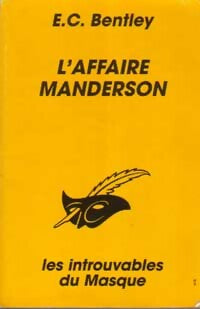 L'affaire Manderson - E.C. Bentley - Livre