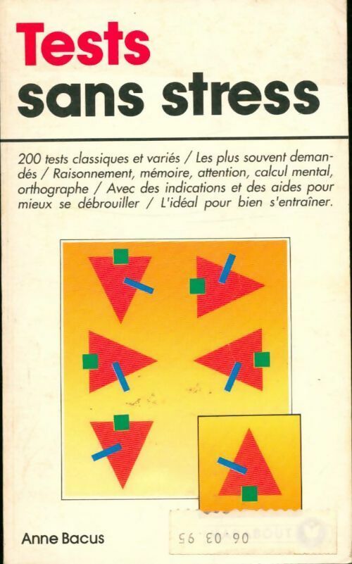 Tests sans stress - Anne Bacus -  Bibliothèque Marabout - Livre