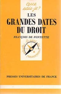 Livrenpoche : Les grandes dates du droit - François De Fontette - Livre