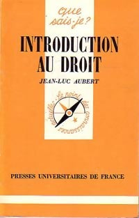 Livrenpoche : Introduction au droit - Jean-Luc Aubert - Livre