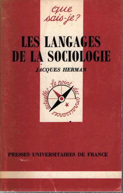 Les langages de la sociologie - Jacques Herman - Livre