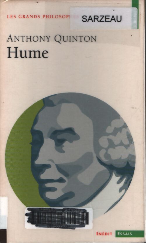 Hume - Anthony Quinton - Livre