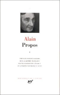 Propos - Alain - Livre
