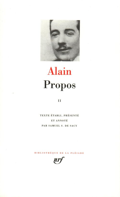 Propos Tome II - Alain - Livre