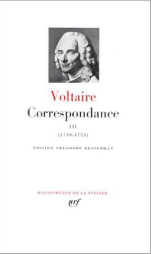 Correspondance Tome III - Voltaire - Livre