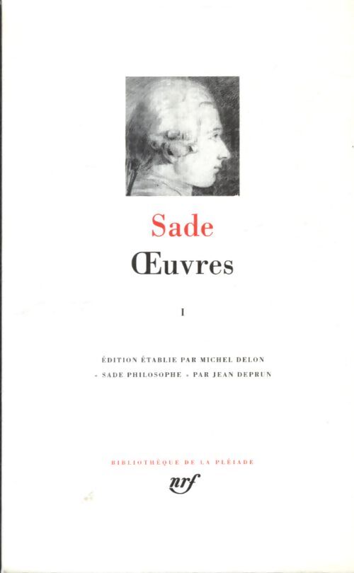 Oeuvres Tome I - D.A.F. Marquis De Sade - Livre