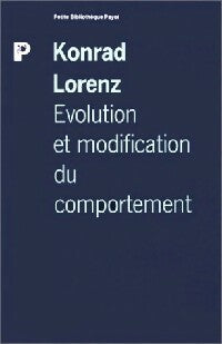 Livrenpoche : Evolution et modification du comportement - Konrad Lorenz - Livre