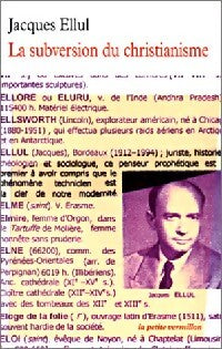 Livrenpoche : La subversion du christianisme - Jacques Ellul - Livre