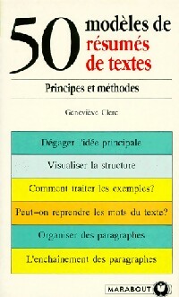 Livrenpoche : 50 modèles de résumés de textes - G. Clerc - Livre