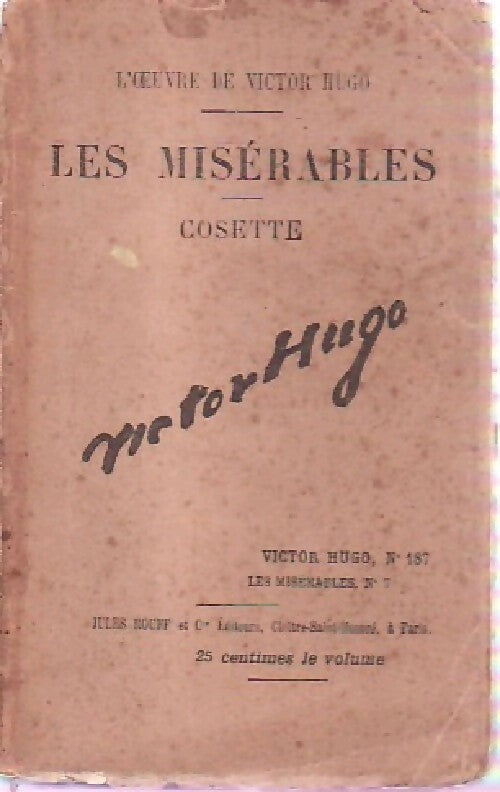 Livrenpoche : Les misérables Tome VII : Cosette - Victor Hugo - Livre