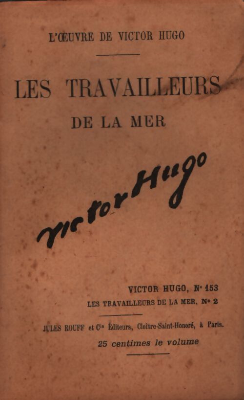 Les travailleurs de la mer Tome II - Victor Hugo - Livre