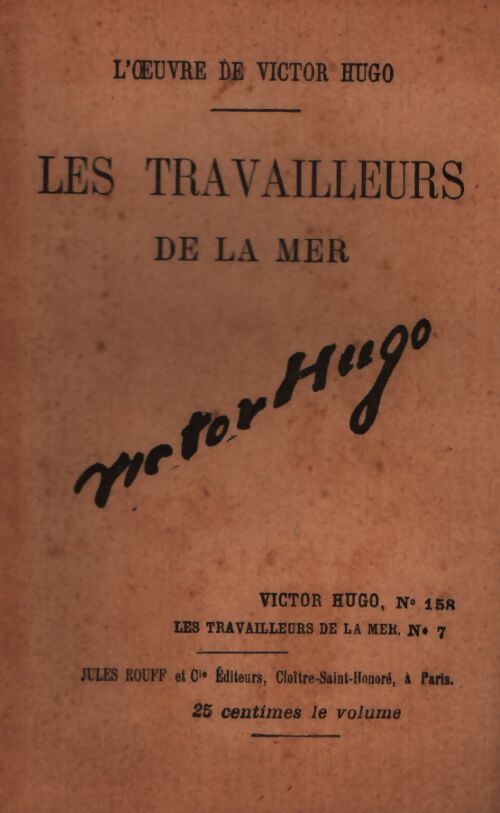 Les travailleurs de la mer Tome VII - Victor Hugo - Livre