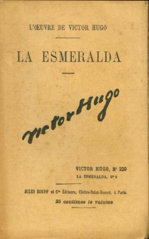 Livrenpoche : La Esmeralda Tome I - Victor Hugo - Livre