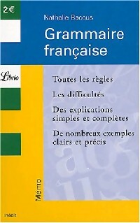 Livrenpoche : Grammaire française - Nathalie Baccus - Livre