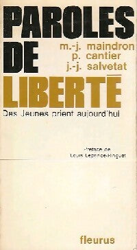 Livrenpoche : Paroles de liberté. Des jeunes prient aujourd'hui - M.-J. Maindron, P. Cantier, J.-J. Salvetat - Livre