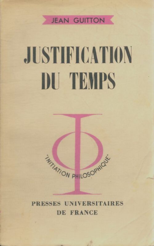 Livrenpoche : Justification du temps - Jean Guitton - Livre