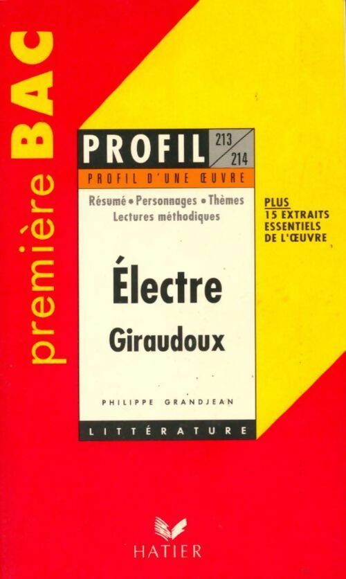 Electre - Jean Giraudoux -  Profil - Livre