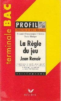 La règle du jeu - Jean Renoir -  Profil - Livre