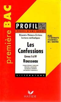 Livrenpoche : Les Confessions (Livres I à IV) - Jean-Jacques Rousseau - Livre