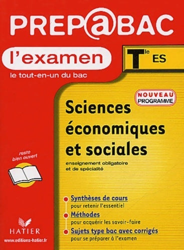 Livrenpoche : Sciences économiques et sociales, Terminales ES : examen - Pascale Berger-Longuet, Alain Berger - Livre