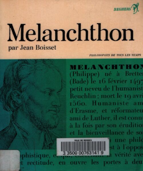 Mélanchton - Jean Boisset - Livre