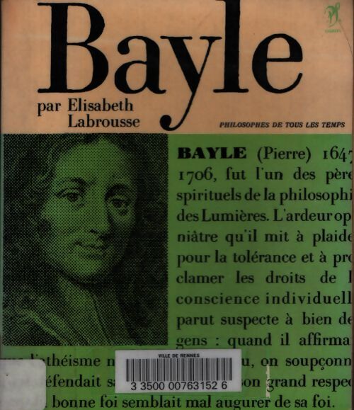 Bayle - Elisabeth Labrousse - Livre