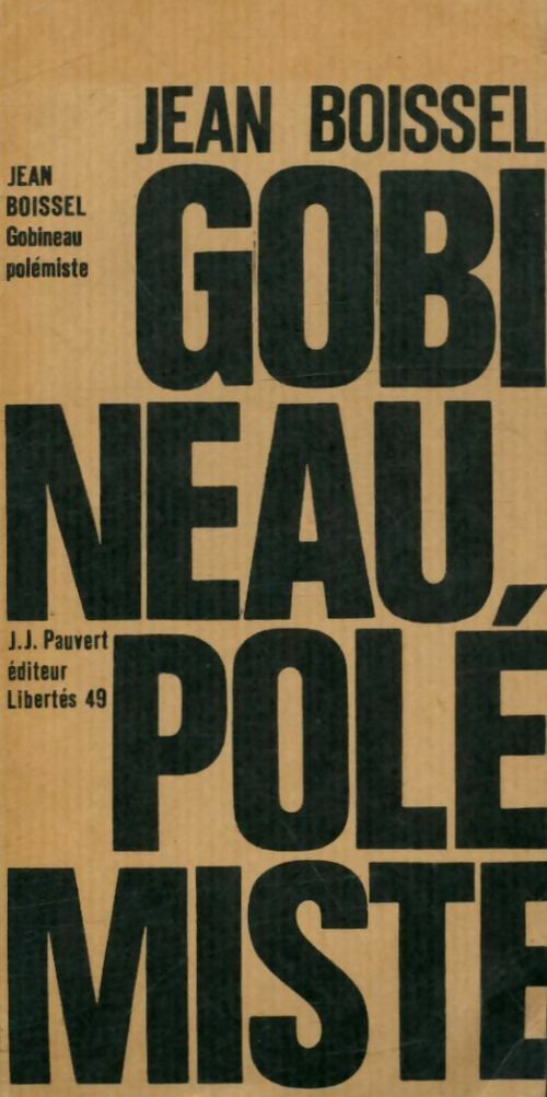 Livrenpoche : Gobineau polémiste - Jean Boisset - Livre