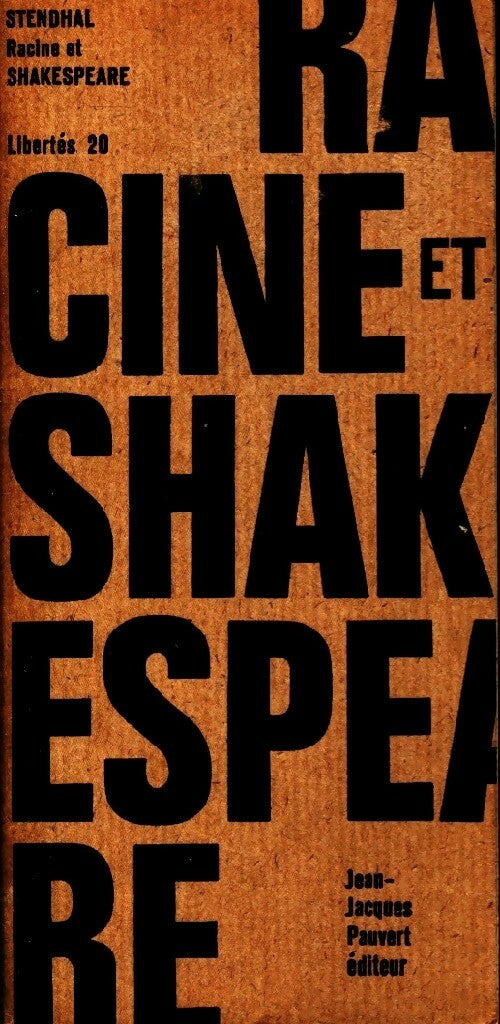 Livrenpoche : Racine et Shakespeare - Stendhal - Livre