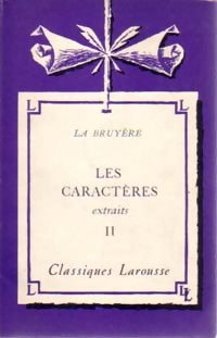 Livrenpoche : Les caractères (extraits) Tome II - Jean De la Bruyère - Livre