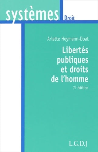 Livrenpoche : Libertés publiques et droits de l'homme - Arlette Heymann-Doat - Livre