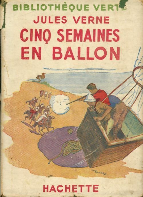 Cinq semaines en ballon - Jules Verne -  Bibliothèque verte (1ère série) - Livre