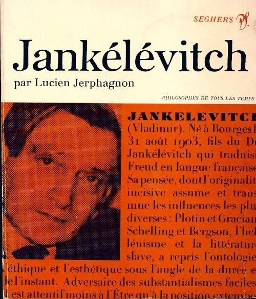 Jankélévitch - Lucien Jerphagnon - Livre