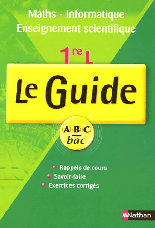 Livrenpoche : Maths - Informatique - Enseignement scientifique 1res L Cours + exercices - Collectif - Livre