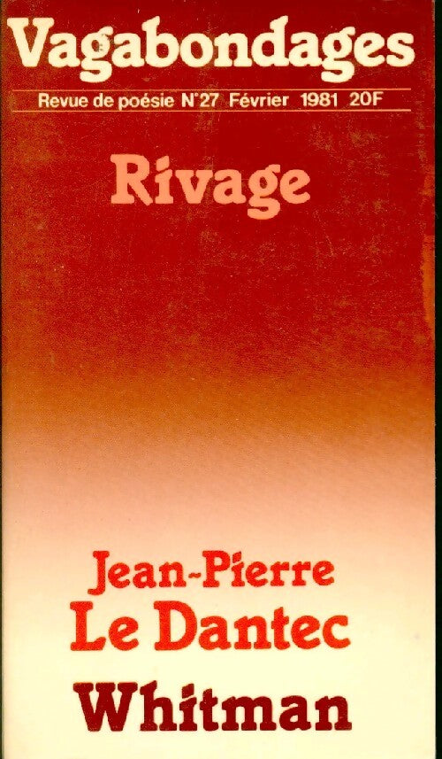Livrenpoche : Rivage - Walt Whitman, Jean-Pierre Le Dantec - Livre