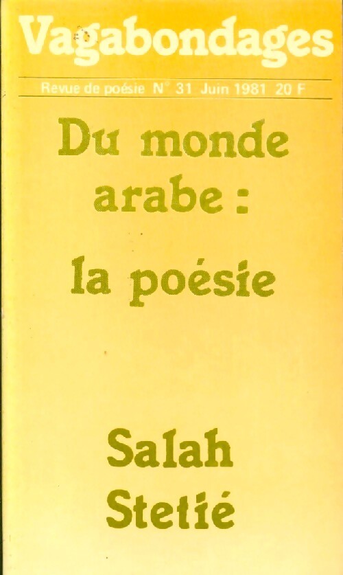 Livrenpoche : Du monde arabe : la poésie - Sarah Stétié - Livre