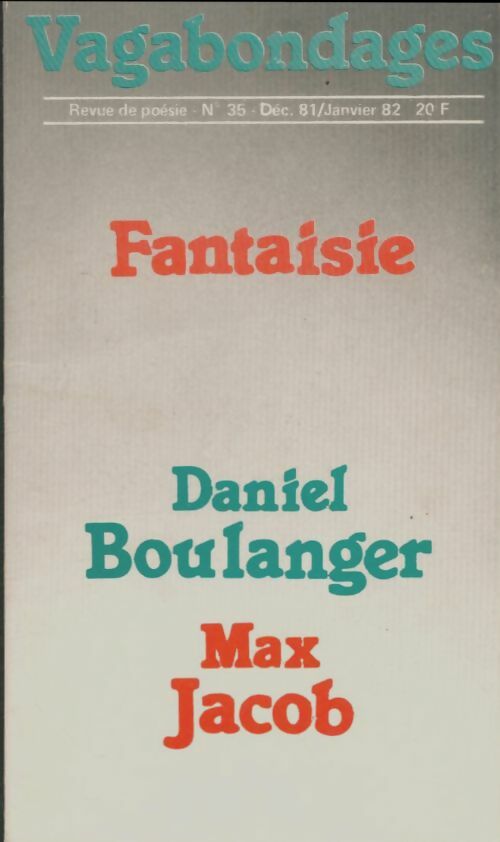 Livrenpoche : Fantaisie - Daniel Boulanger, Max Jacob - Livre